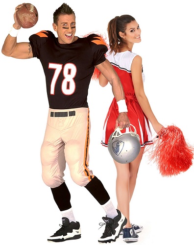 Cheerleader und Football Gruppenkostüm